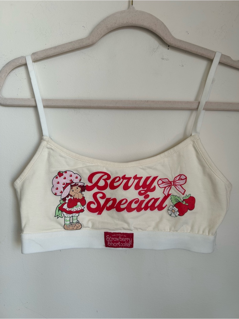 "Berry Special" Cream Crop Bralette